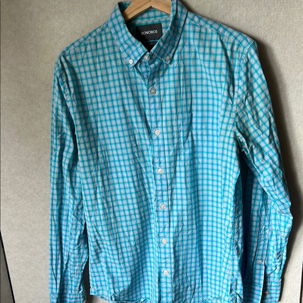 Bonobos Blue Casual Button Down Shirt